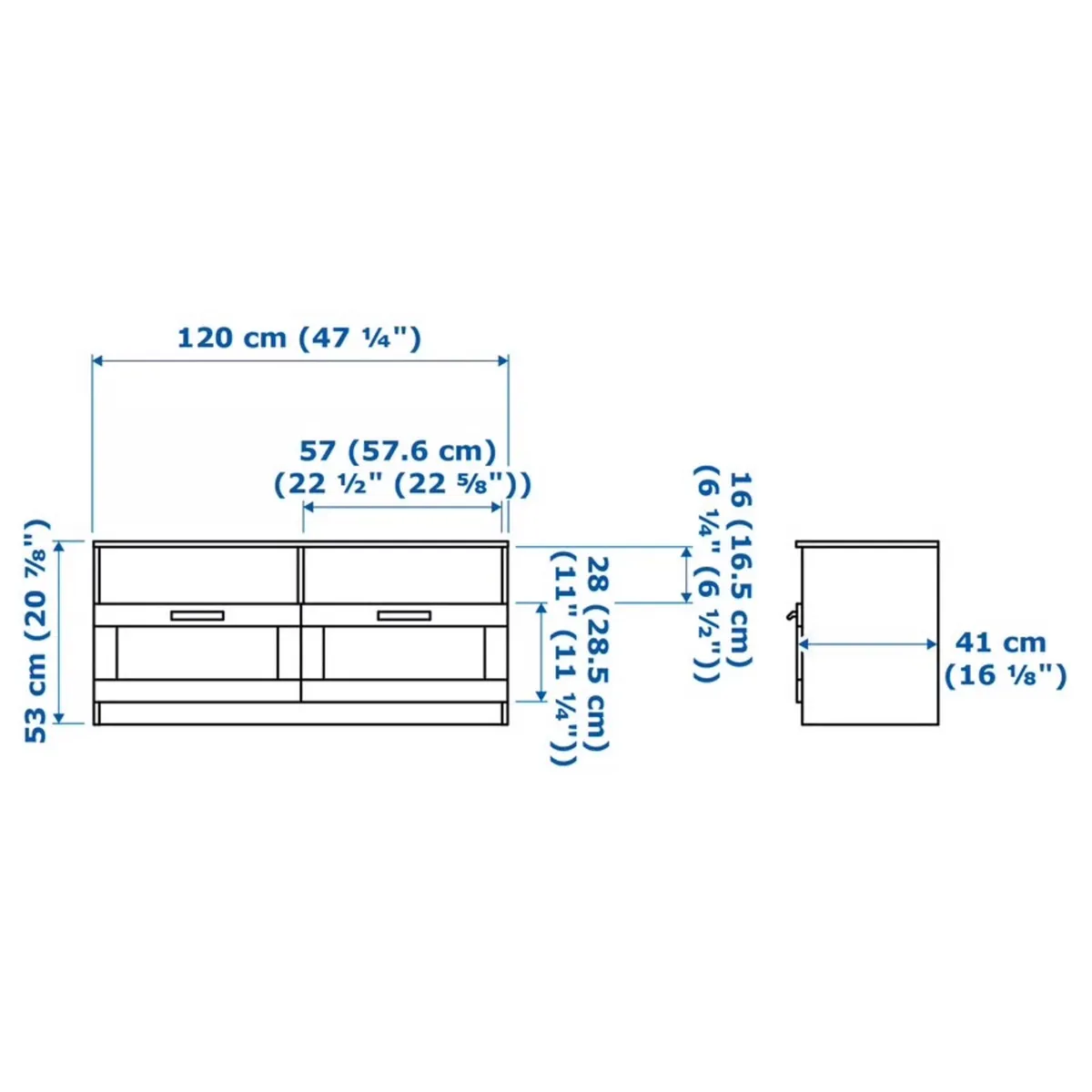 Ikea white tv unit - Image 2