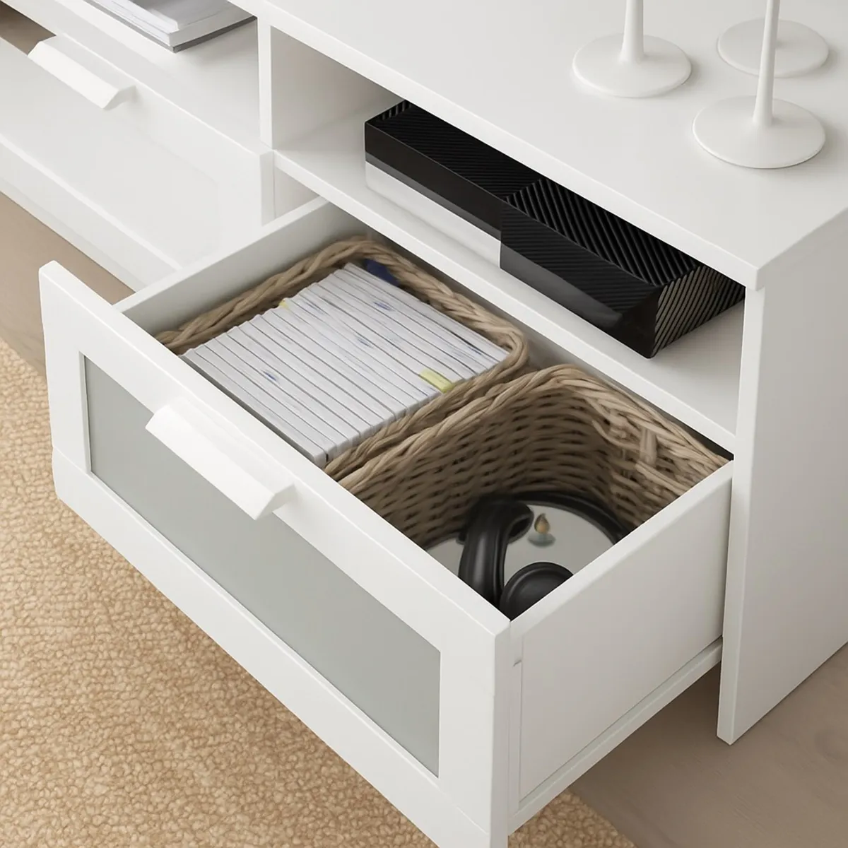 Ikea white tv unit - Image 4