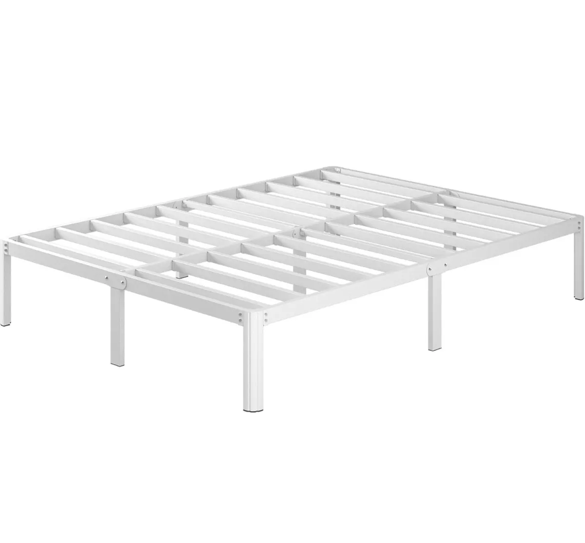 White Double Bed Frame 30.5 cm High with Rounded C - Image 2