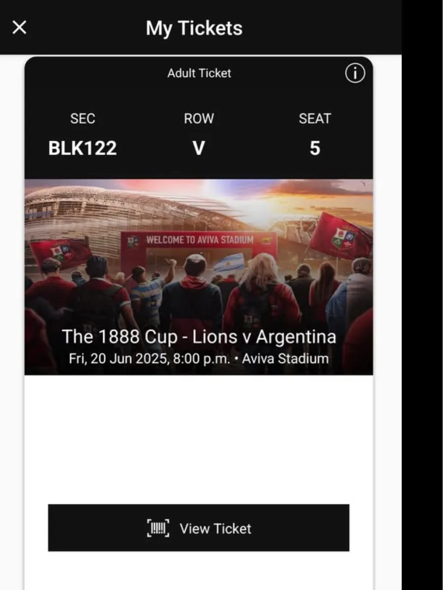 Lions v Argentina Rugby