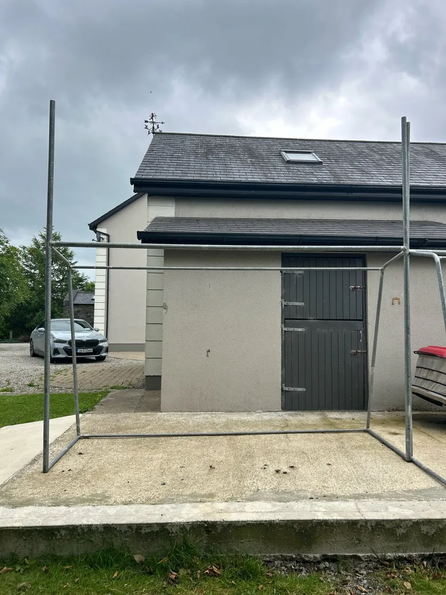 Galvanised Metal Goal Post - Image 1