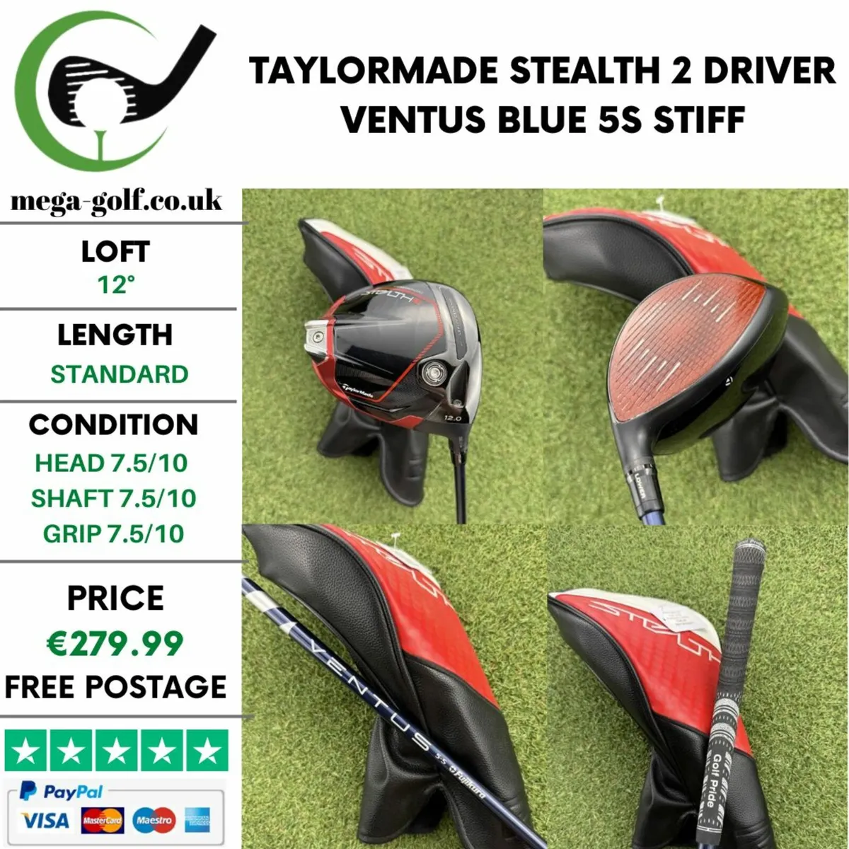 TAYLORMADE STEALTH 2 DRIVER / 12° / STIFF - Image 1