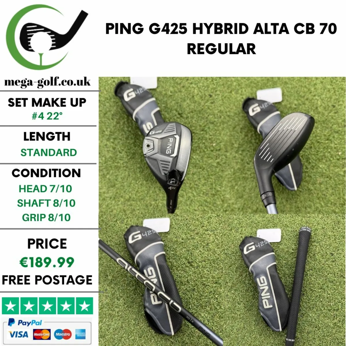 PING G425 HYBRID / #4 22° / ALTA CB 70 REGULAR - Image 1