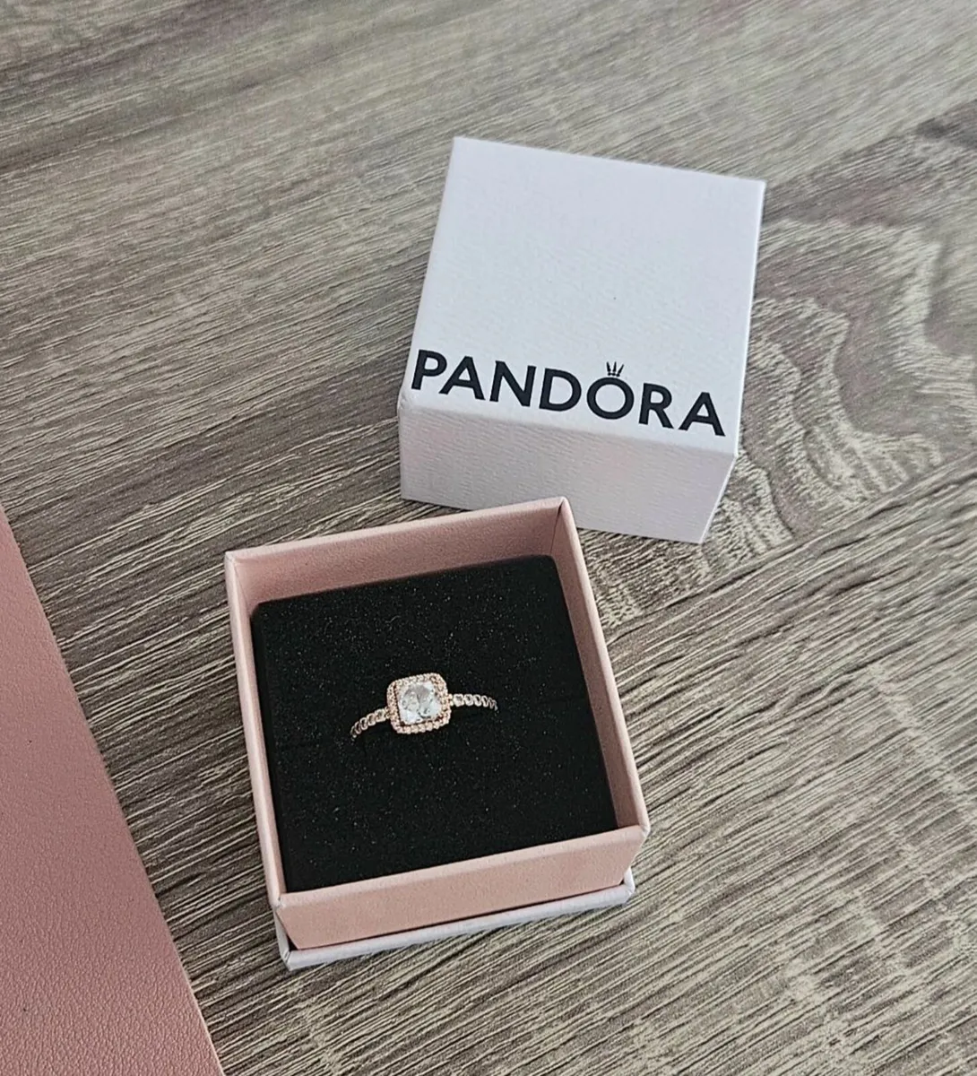 Pandora Square Sparkle Halo Ring - Image 3