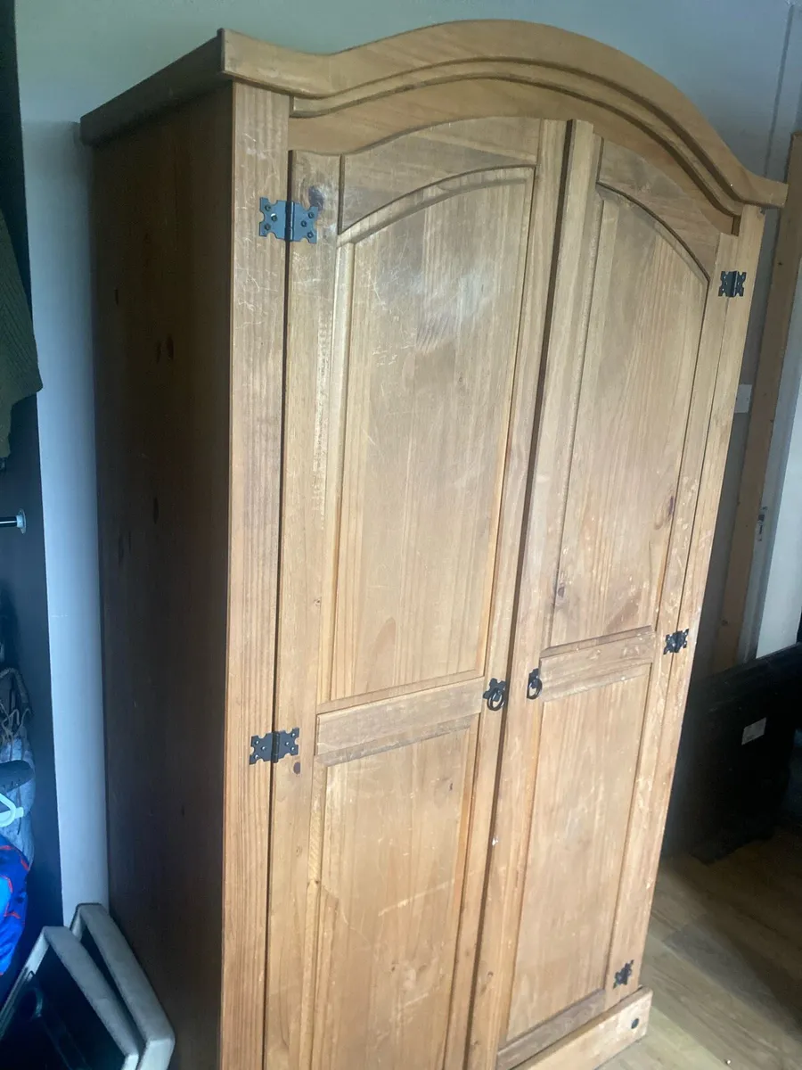 Rustic Pine Wardrobe - Image 3