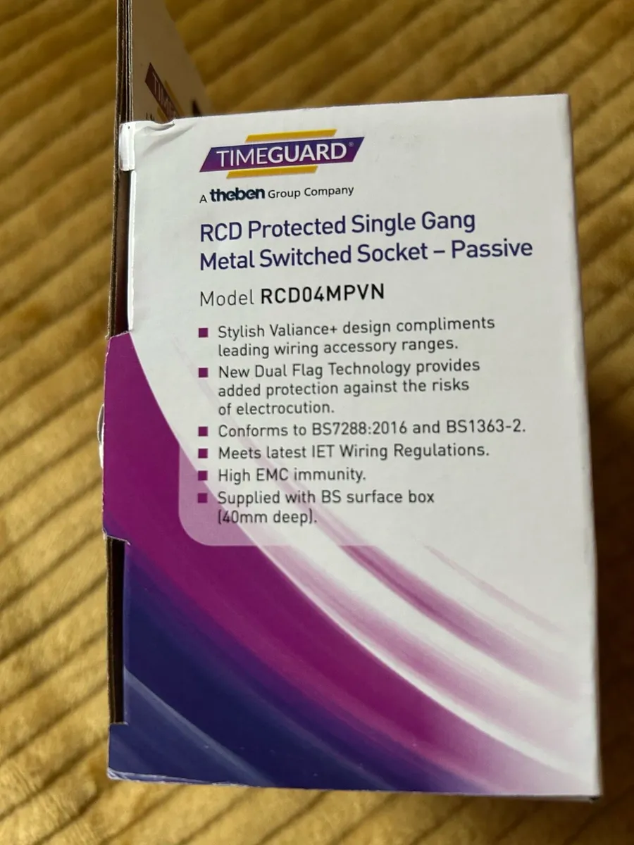 RCD protected single gang metal sockets - Image 2