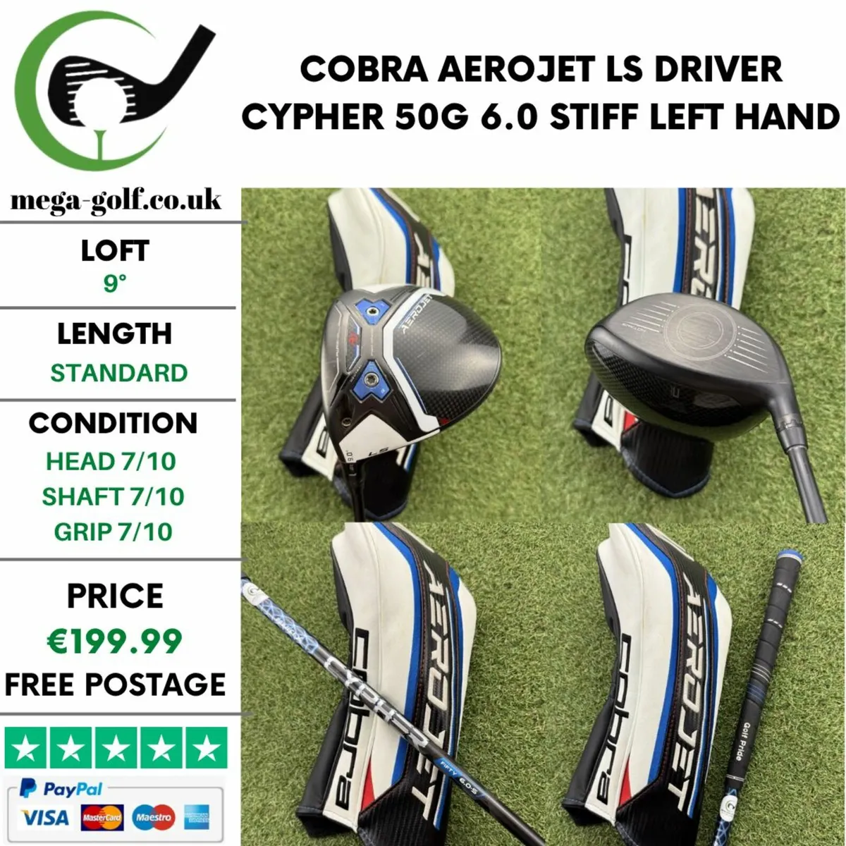 COBRA AEROJET LS DRIVER / 9° /CYPHER 50G 6.0 STIFF - Image 1