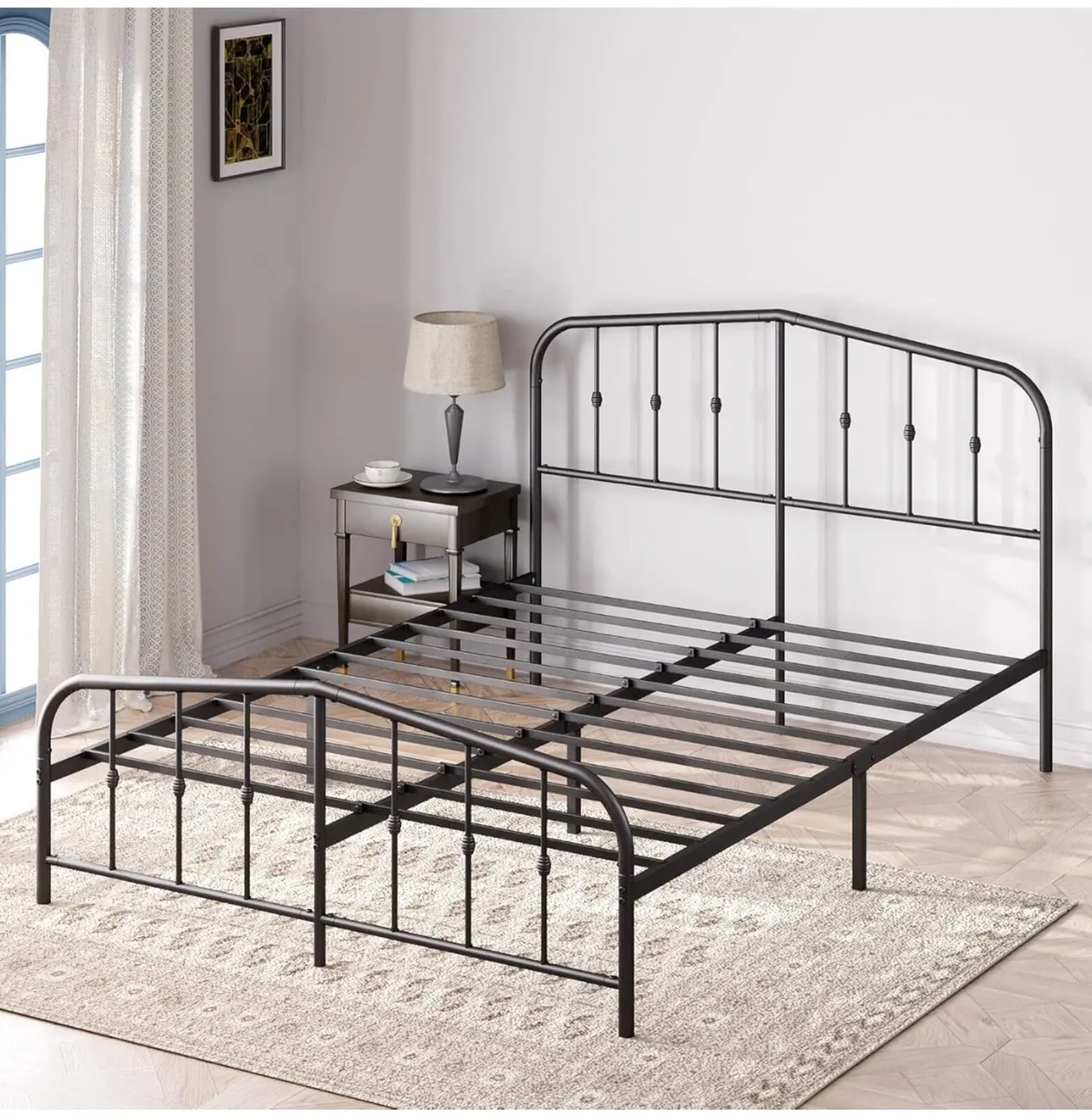 Double Bed frame - Bed 135x190 cm  30 cm Height wi - Image 4