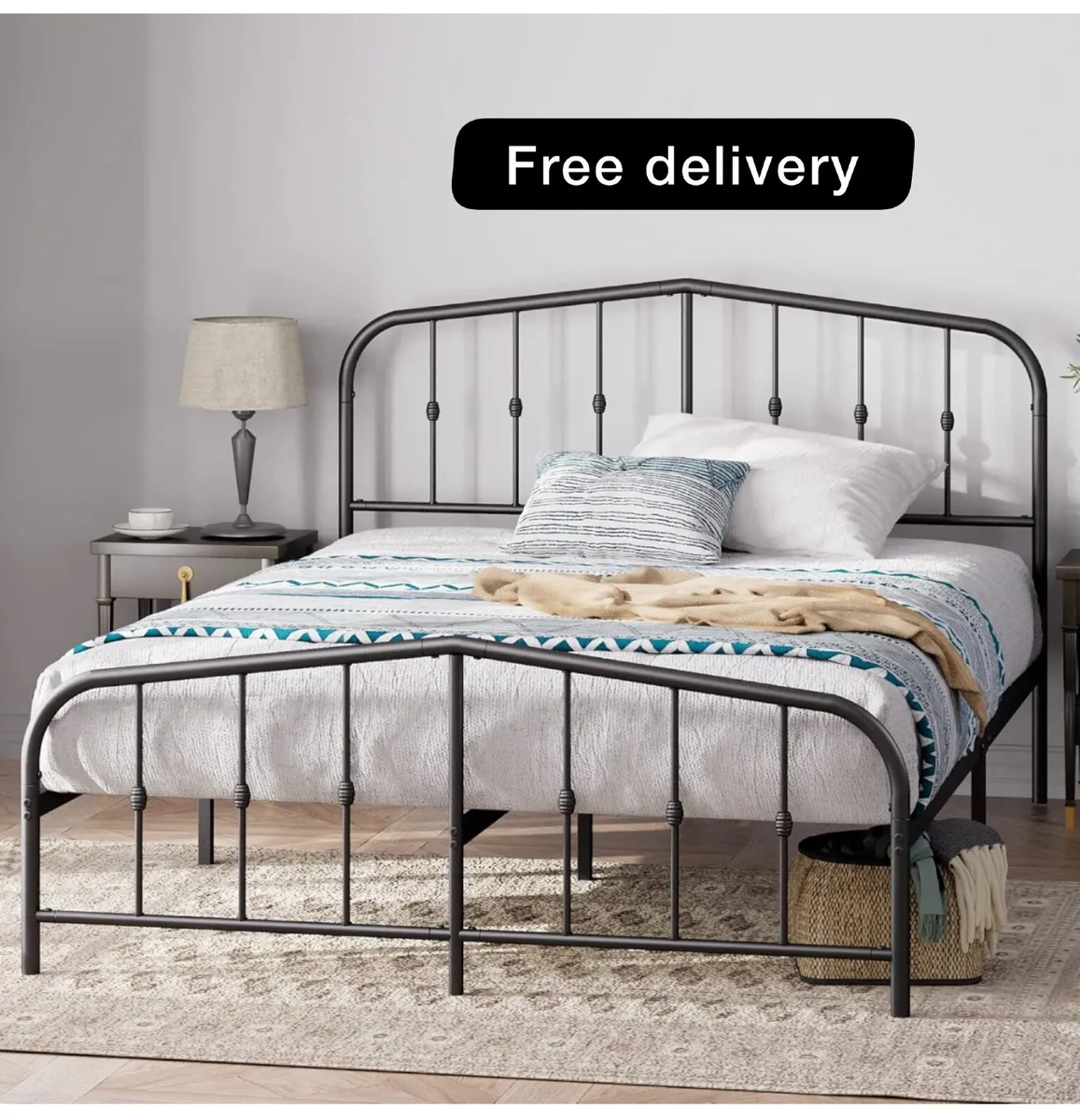 Double Bed frame - Bed 135x190 cm  30 cm Height wi - Image 1