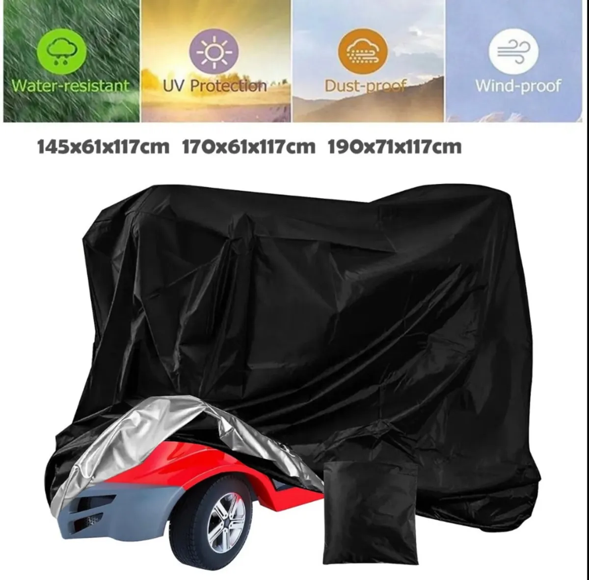 Mobility Scooter Storage Shelter Rain Cover 3Sizes - Image 1
