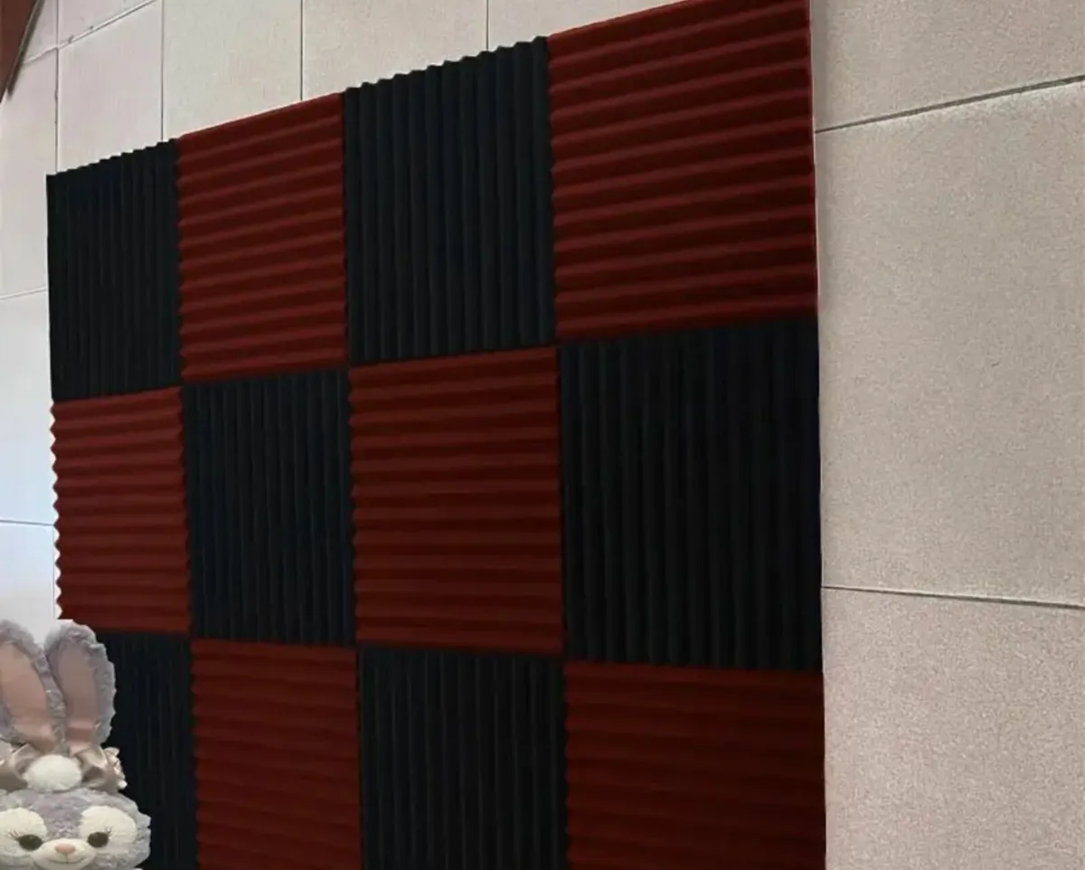 96 wine and black acoustic foam panels - Image 1