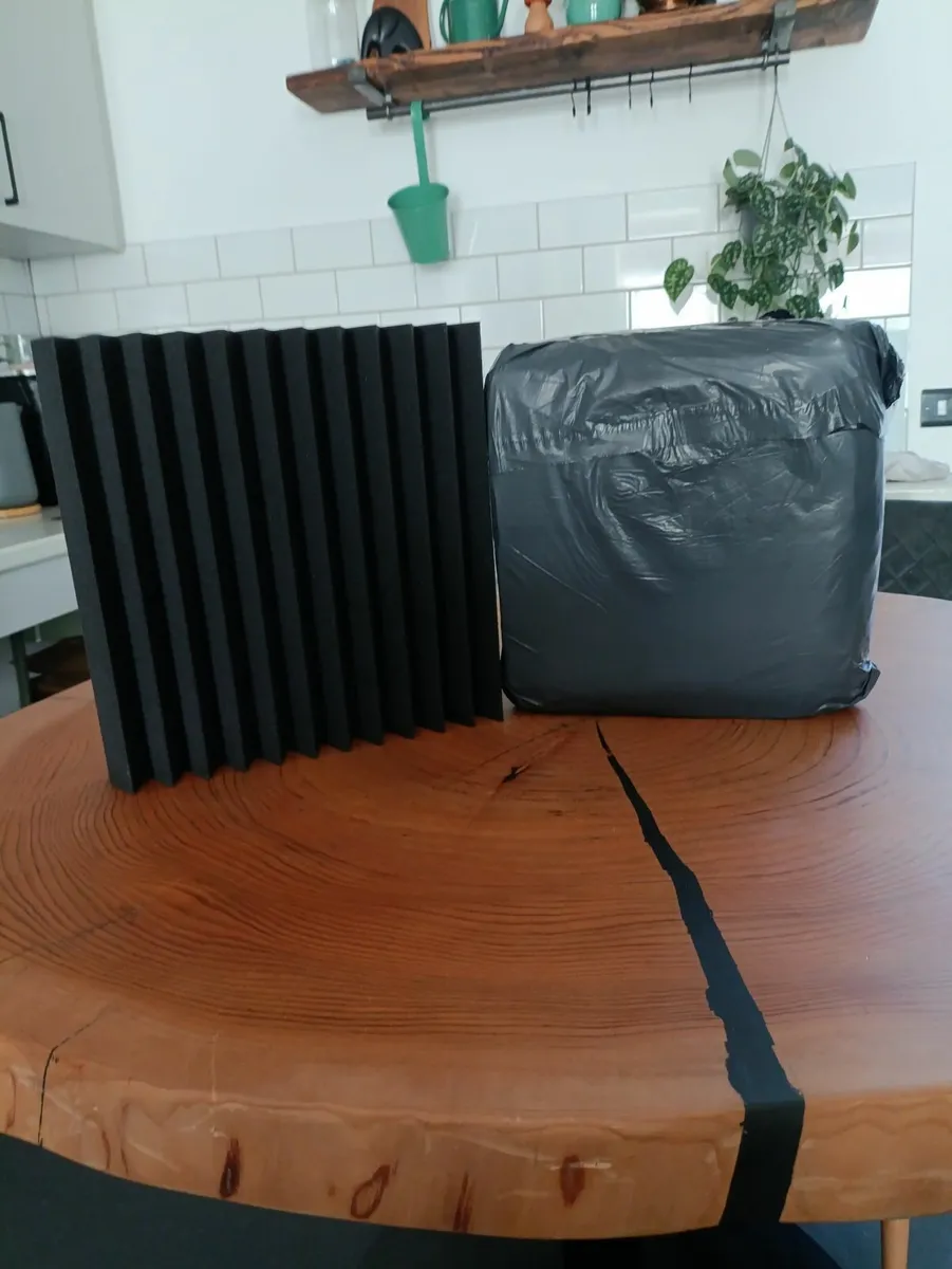 96 wine and black acoustic foam panels - Image 2