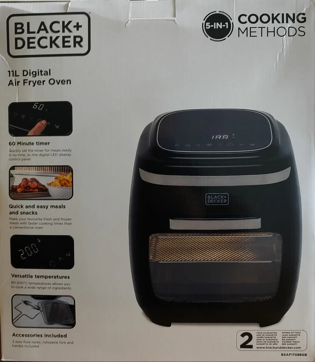 Air Fryer Oven 11Ltr (Black + Decker) - Image 1