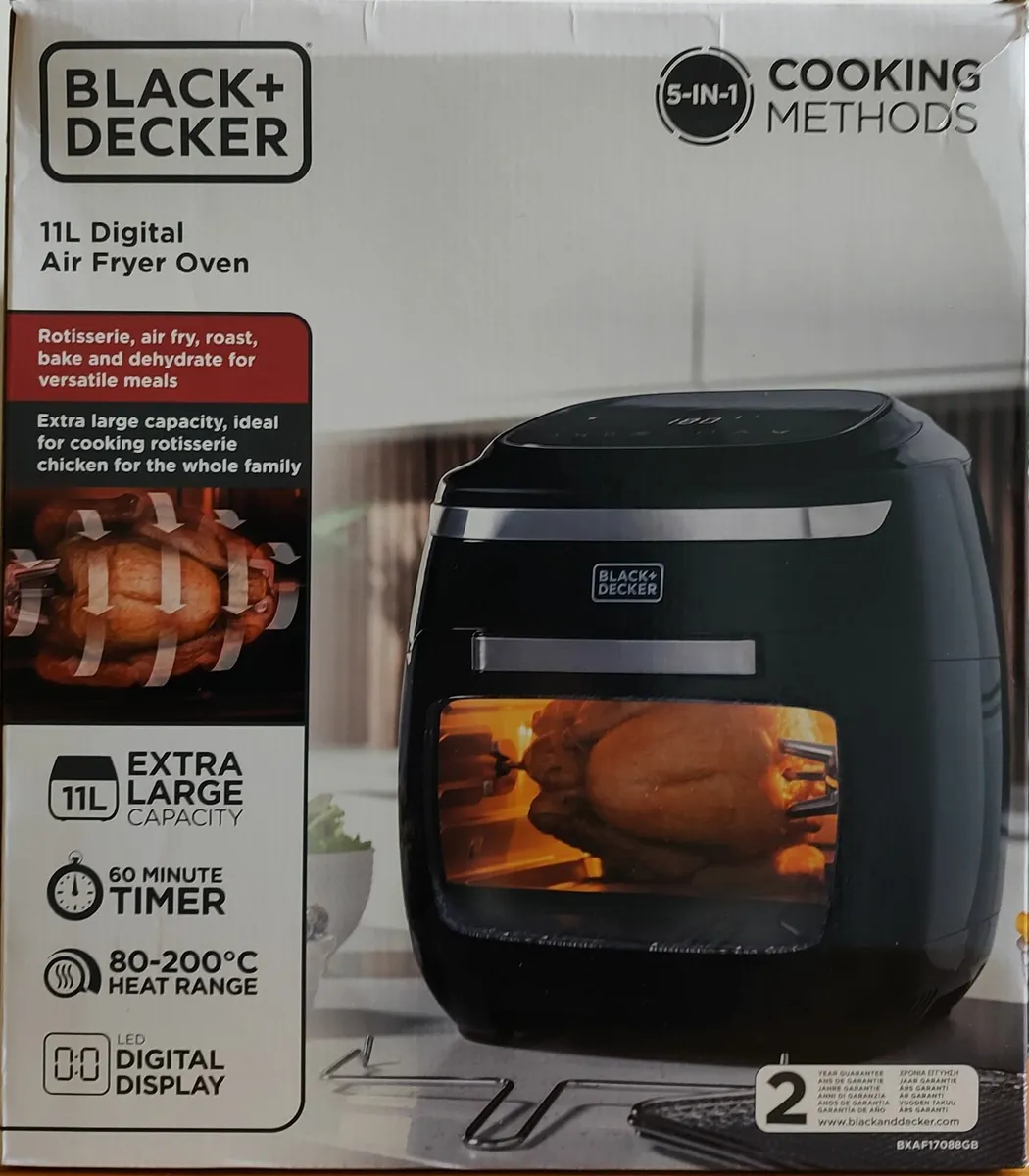 Air Fryer Oven 11Ltr (Black + Decker) - Image 2