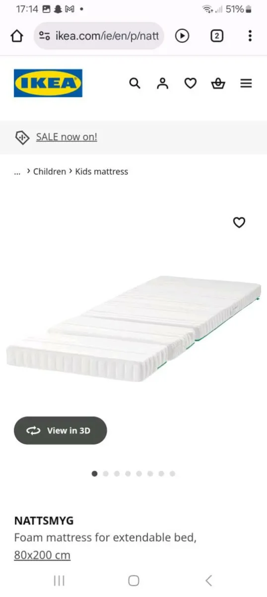 Metal frame extendable children's bed cw mattress - Image 2