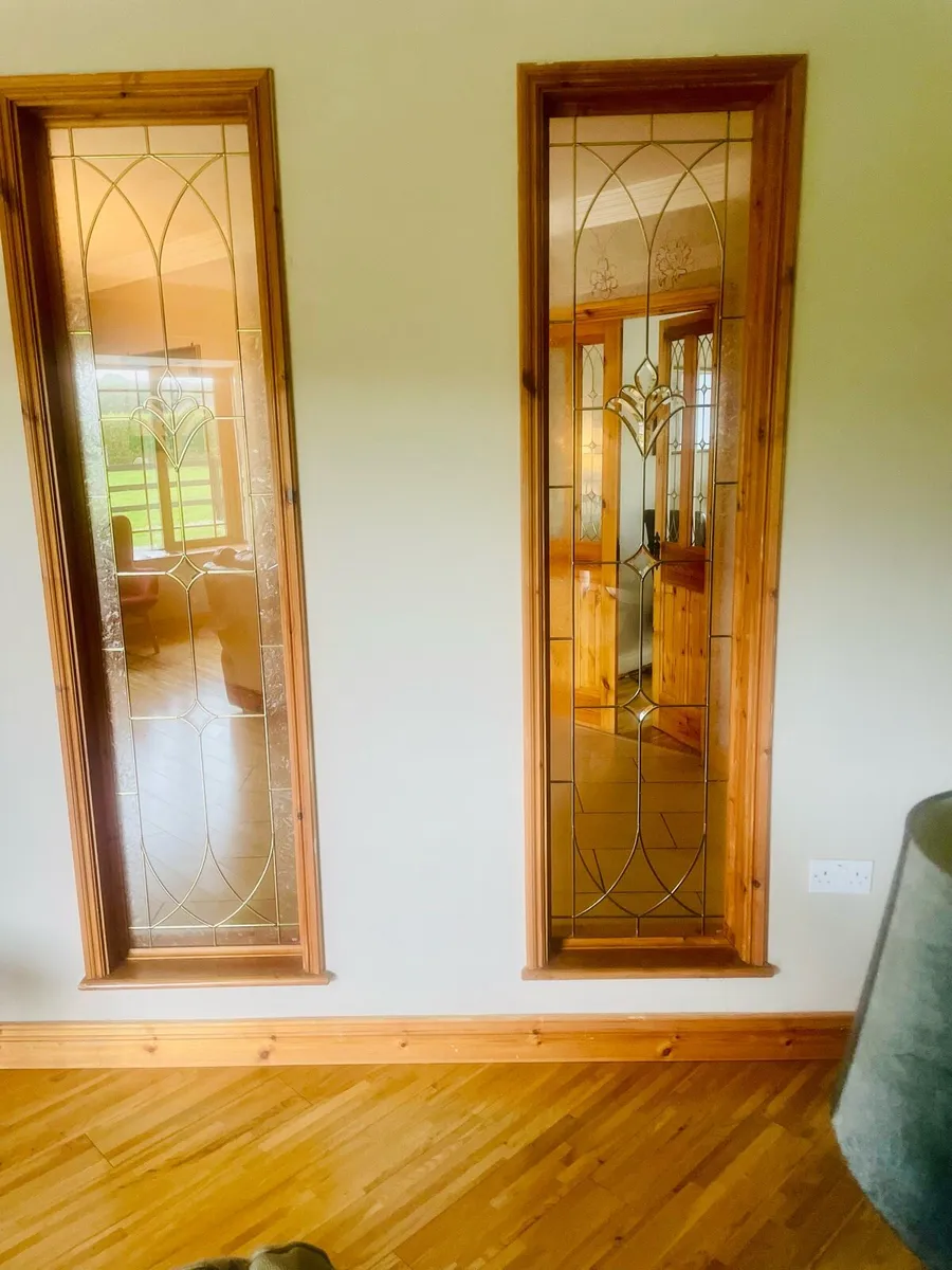 2 Leaded glass windows - Image 1