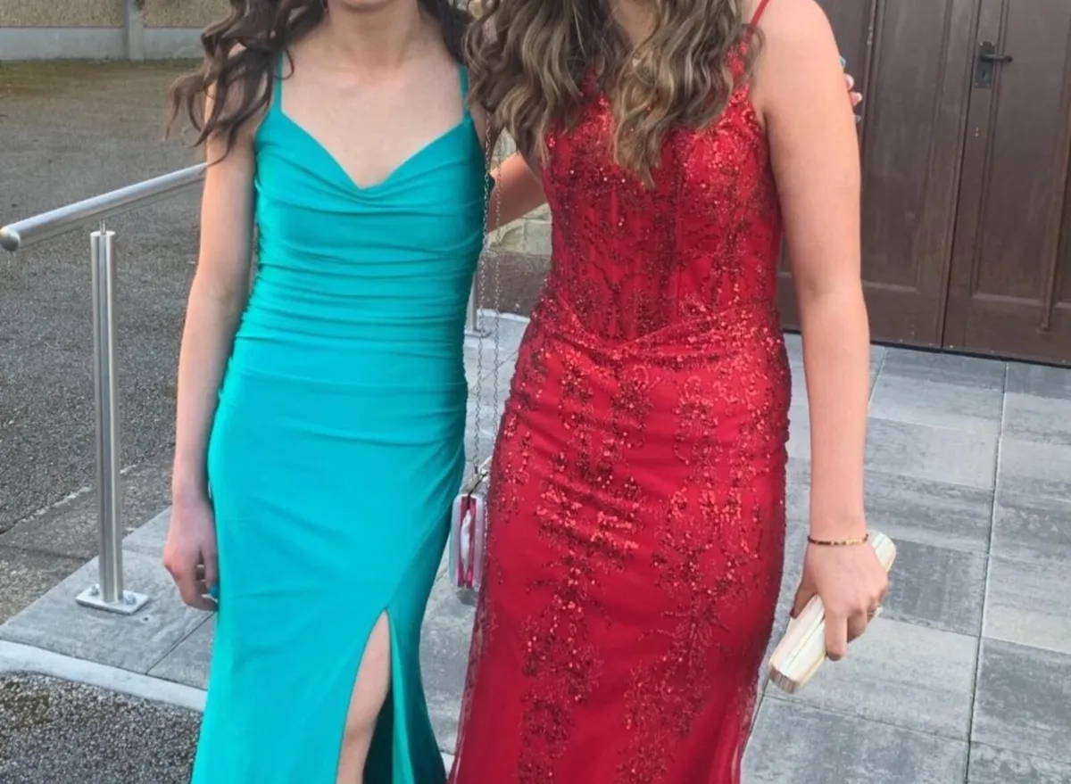 Dani’s Closet Turquoise Debs/ Ty Ball dress - Image 1