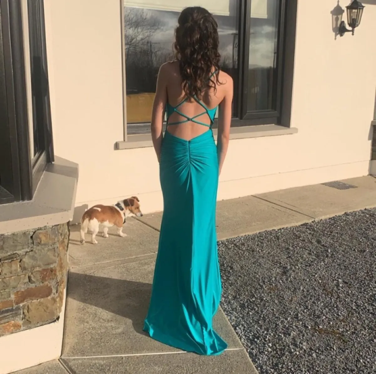 Dani’s Closet Turquoise Debs/ Ty Ball dress - Image 3