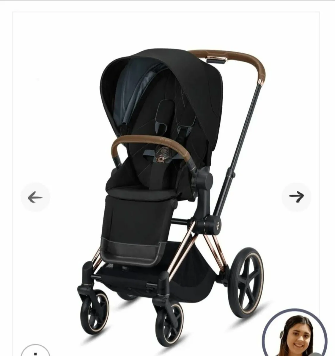 Cybex Priam Pushchair, Carrycot, Unused Seat Pack - Image 1
