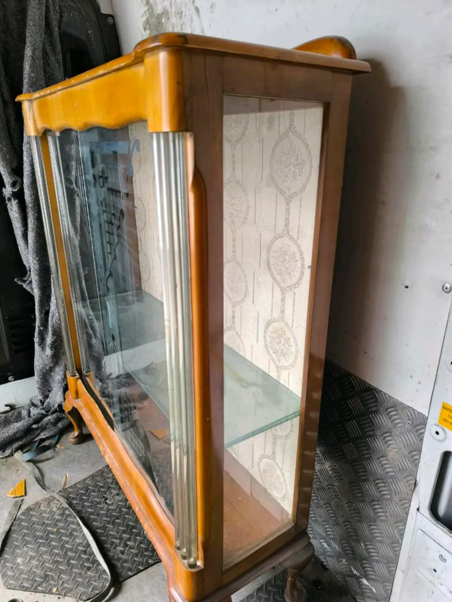 Antique glasscabinet - Image 4