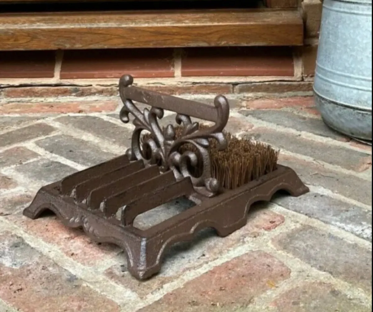 Vintage Style Cast Iron Boot Scraper Brush NEW - Image 2