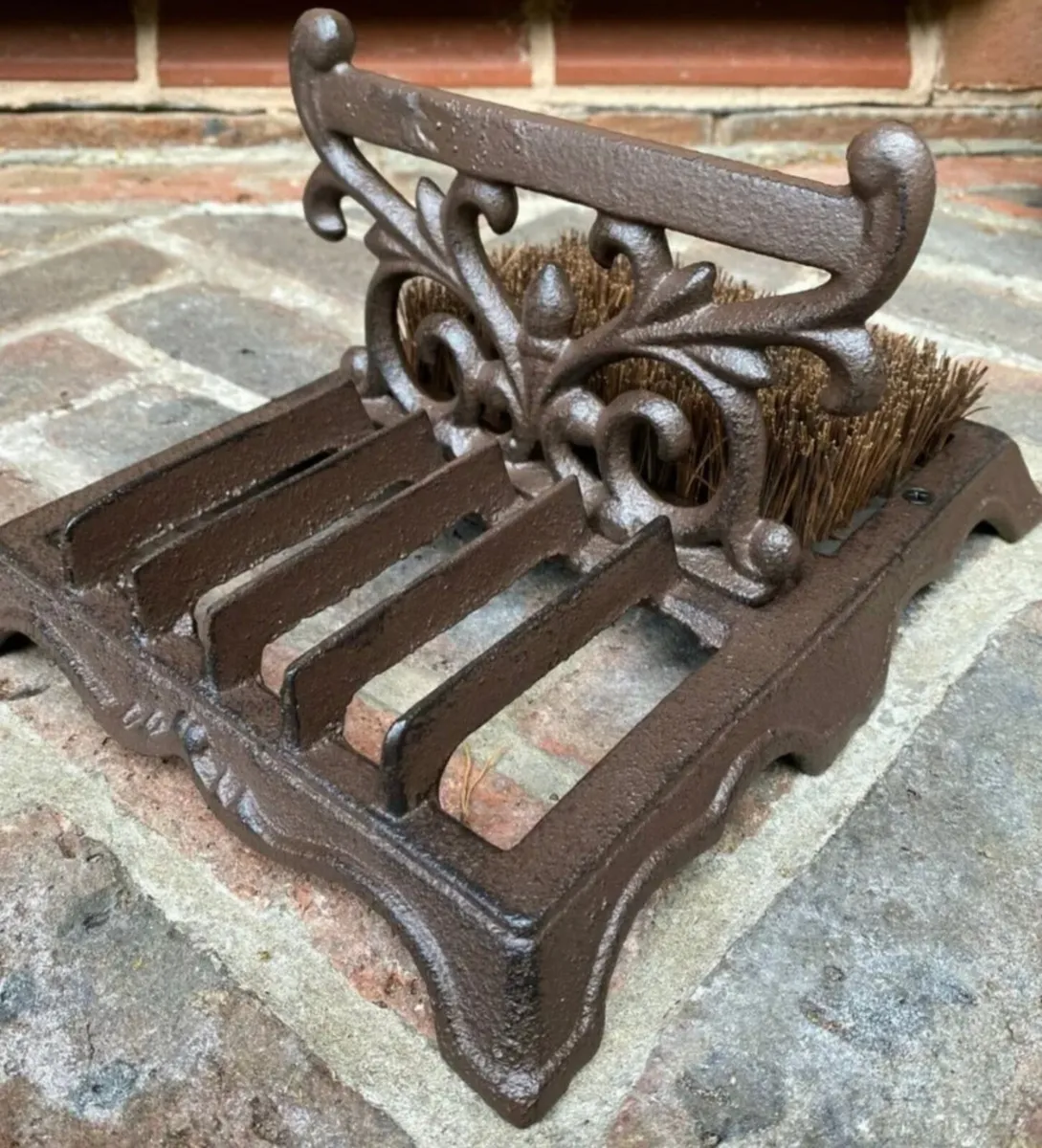 Vintage Style Cast Iron Boot Scraper Brush NEW - Image 3