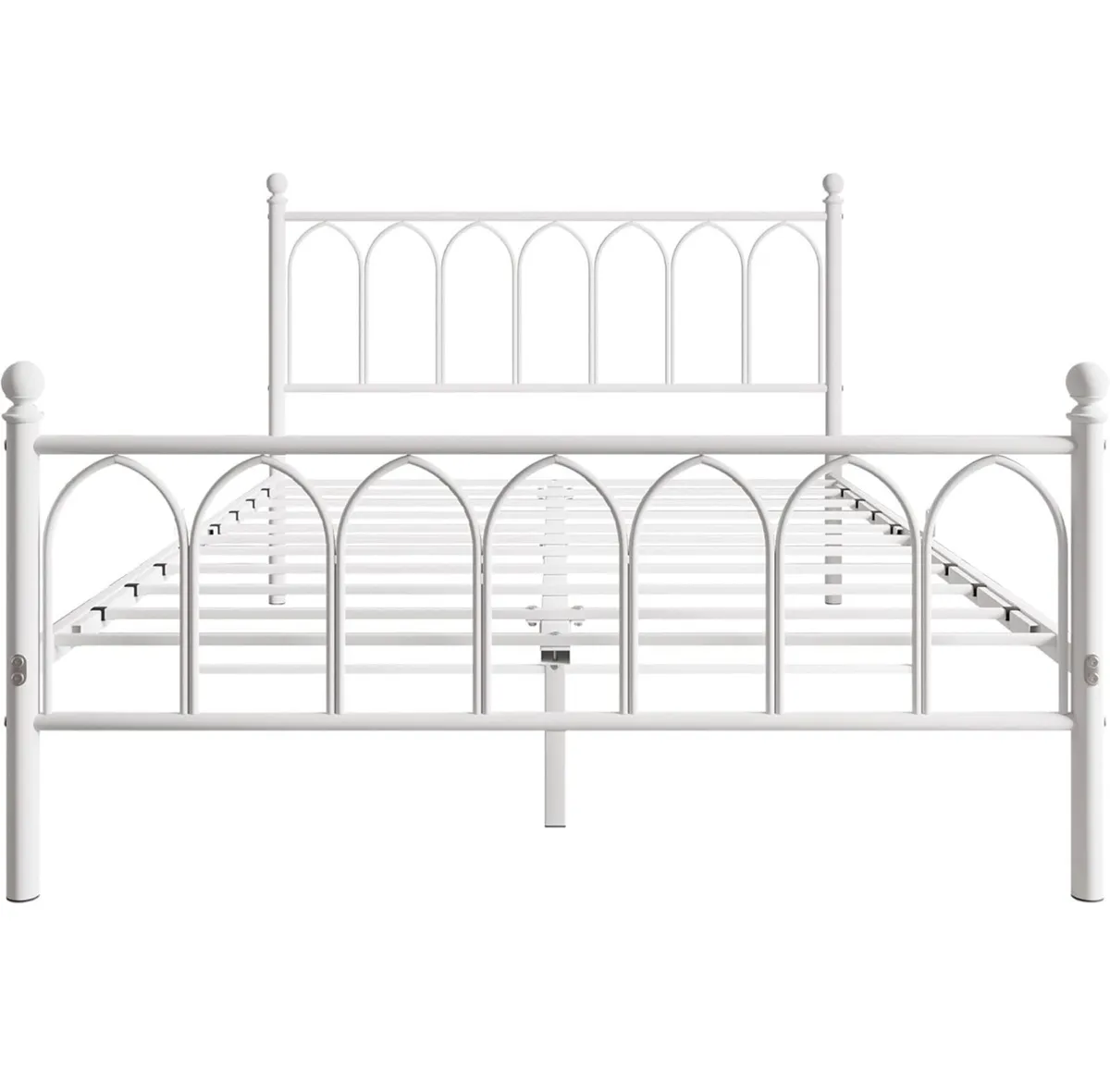 Double Metal Bed Frame 135 x 190 cm with Headboard - Image 2