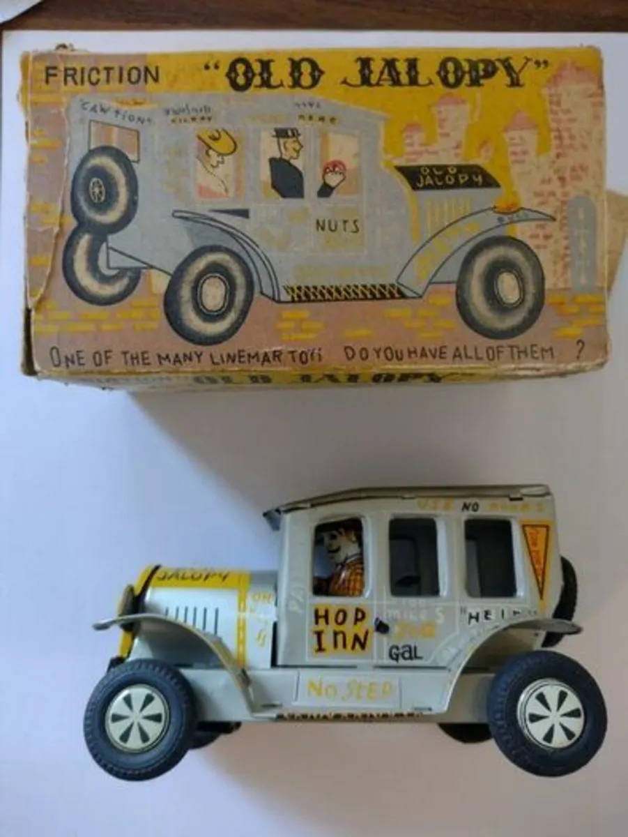 Line-Mar Tin Car: Friction Old Jalopy 1940s - 50s - Image 1