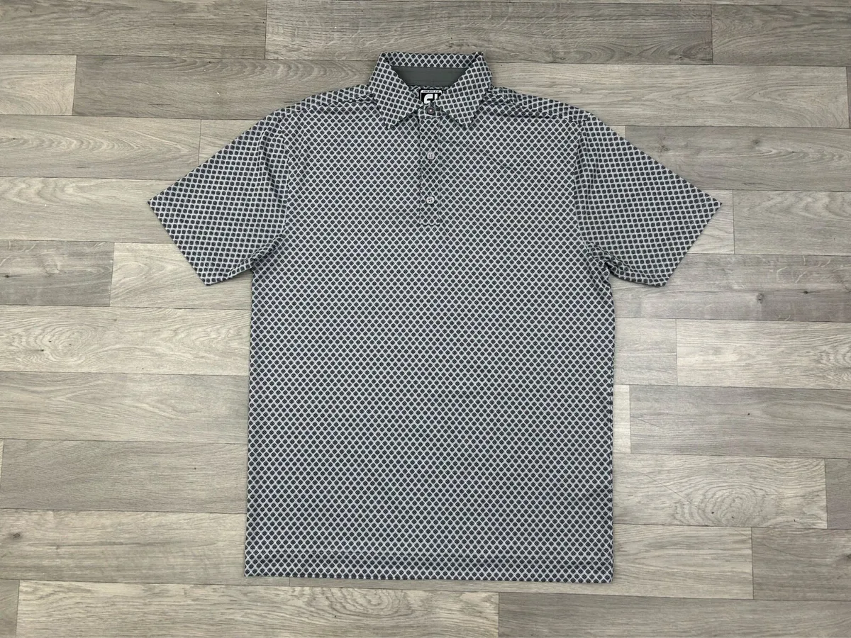 FootJoy Patterned Golf Polo Shirt Mens Medium - Image 1