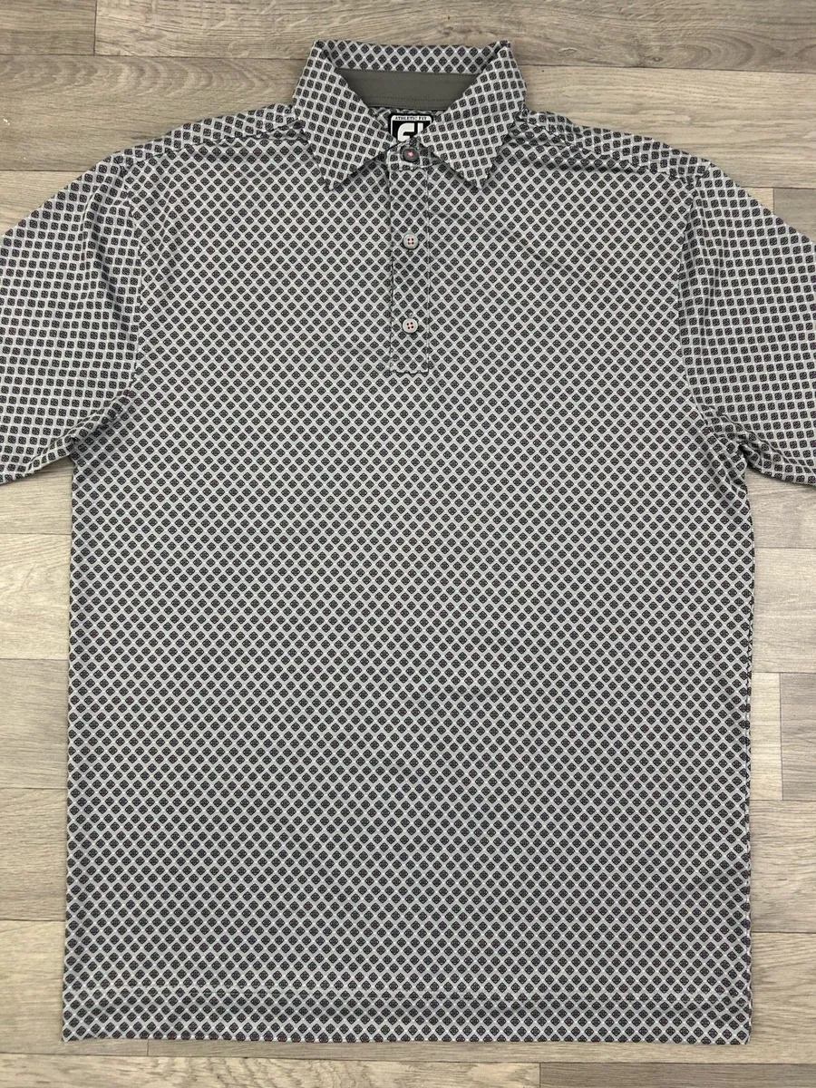 FootJoy Patterned Golf Polo Shirt Mens Medium - Image 2