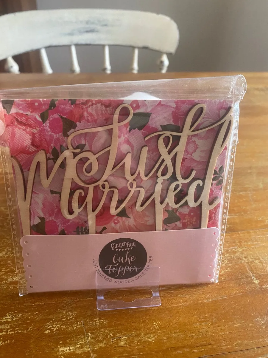 Just Married Cake Topper