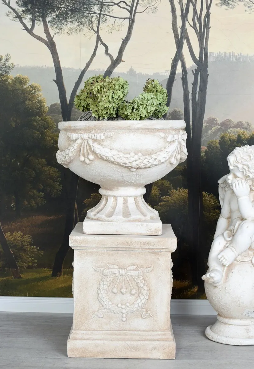 Baroque bowl on pedestal Planter Jardin de Versai - Image 2