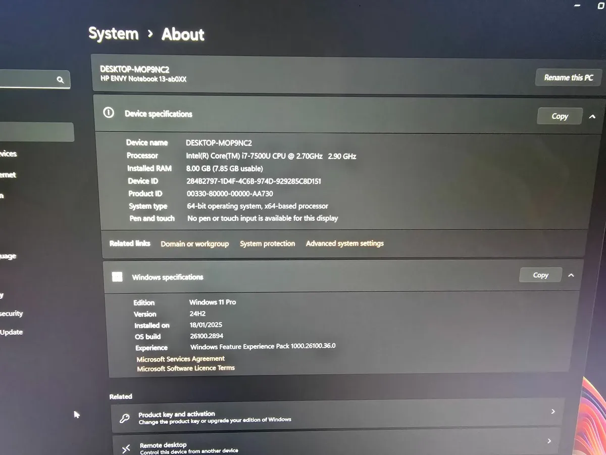 Hp Envy Laptop i7 8GB 4k screen - Image 4