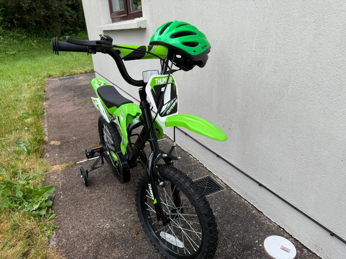 Kids Bicycle - 16 Inch Moto X Motocross-Style Bike - Image 2