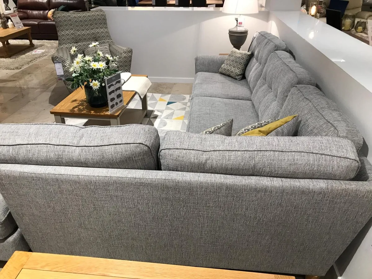 ASHLEY CORNER SOFA WITH CHAISE FOOTSTOOL - Image 2