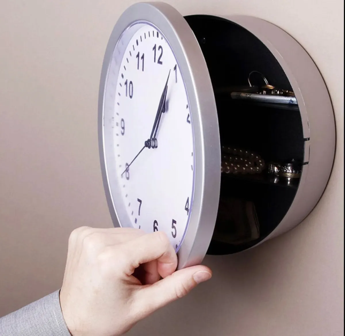Secret Wall Clock Safe With Hidden Compartment - Image 1