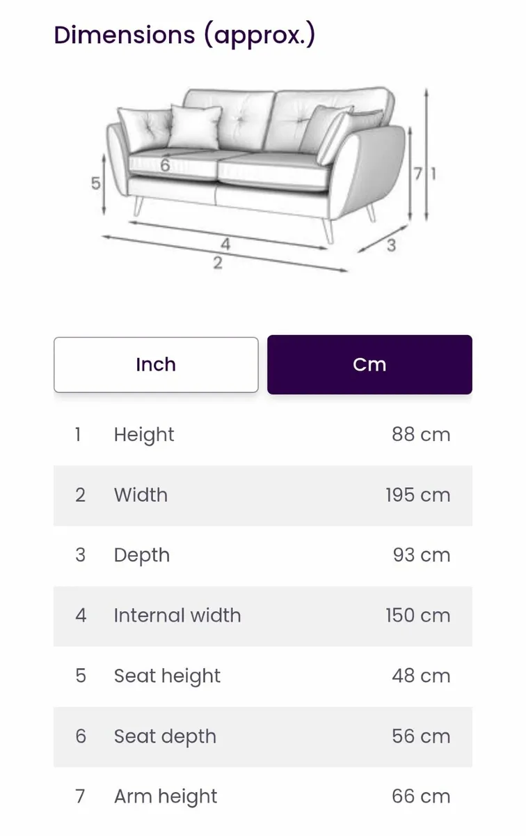 2 x DFS French Connection Zinc 3 seater Sofa - Image 2