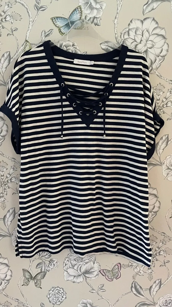 Navy striped top 16 - Image 1