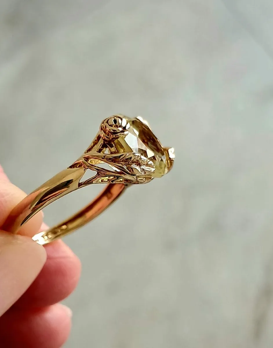 GOLD LEMON CITRINE RING - Image 4