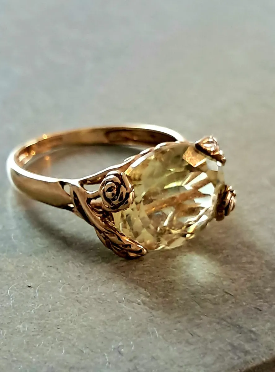 GOLD LEMON CITRINE RING - Image 1
