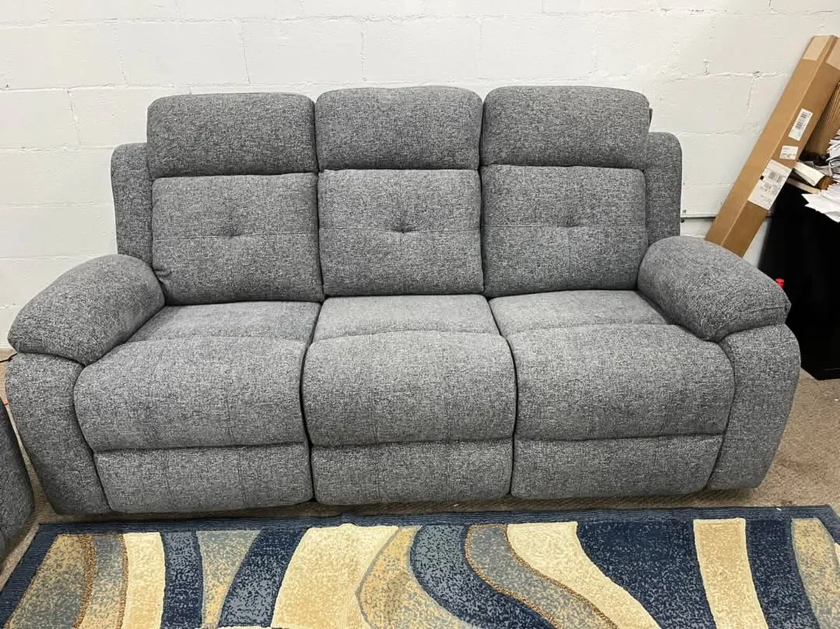 New 3+2 Or 3+1+1 Belmont Fabric Recliner - Image 1