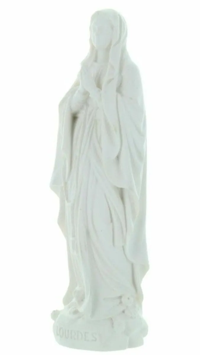 Lady Of Lourdes In White Resin, Free Post - Image 2