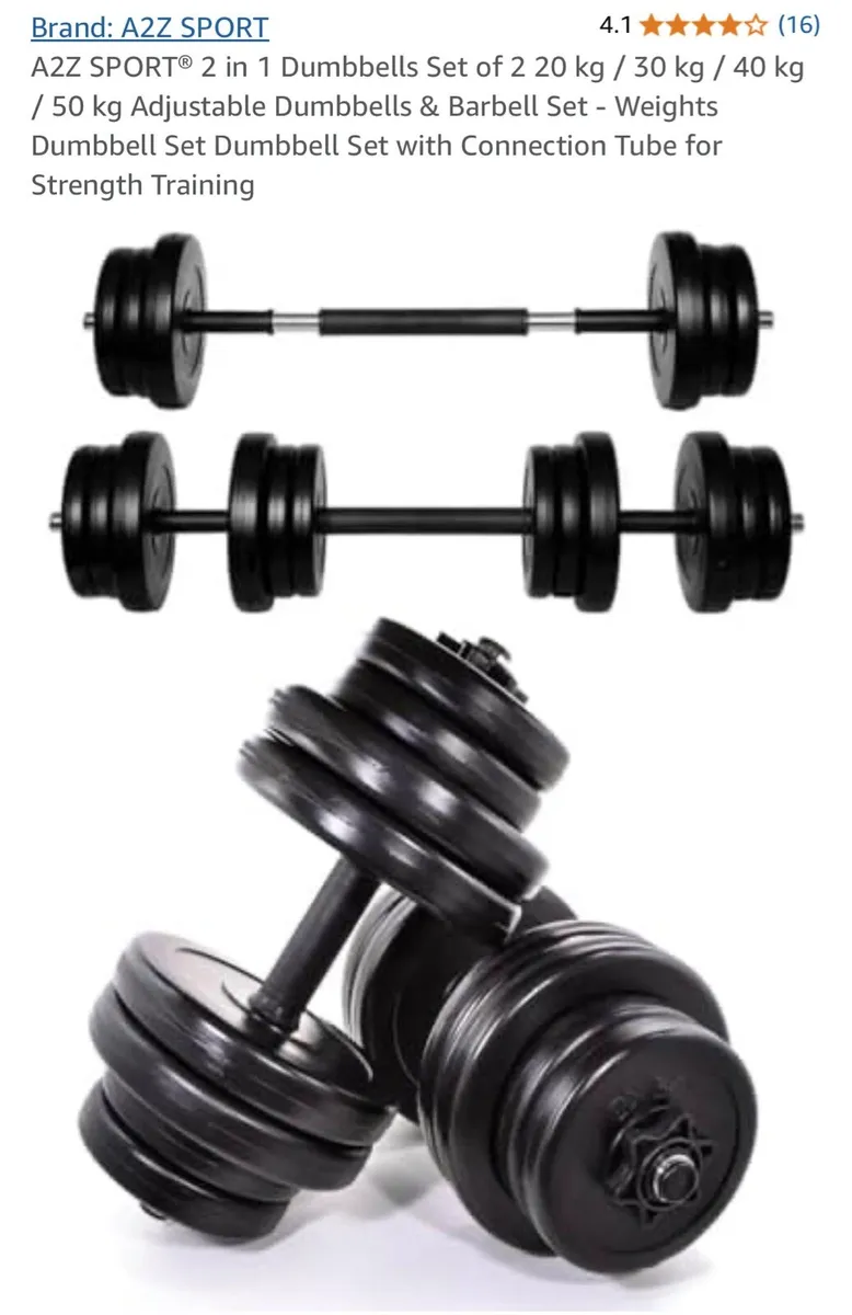 A2Z SPORT® 2 in 1 Dumbbells Set of 2 30 kg - Image 1
