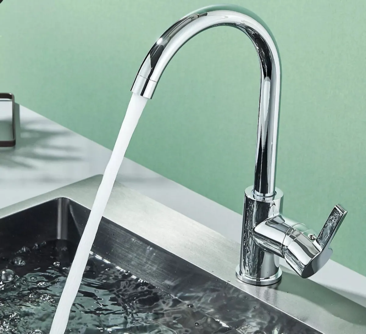 Kitchen Sink Mixer Tap Swivel Single Lever NEW - Image 4