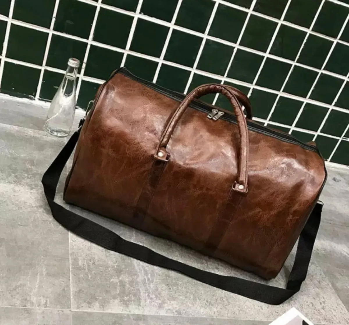 PU Leather Duffle Bag Travel Sports & Travel Bag - Image 3