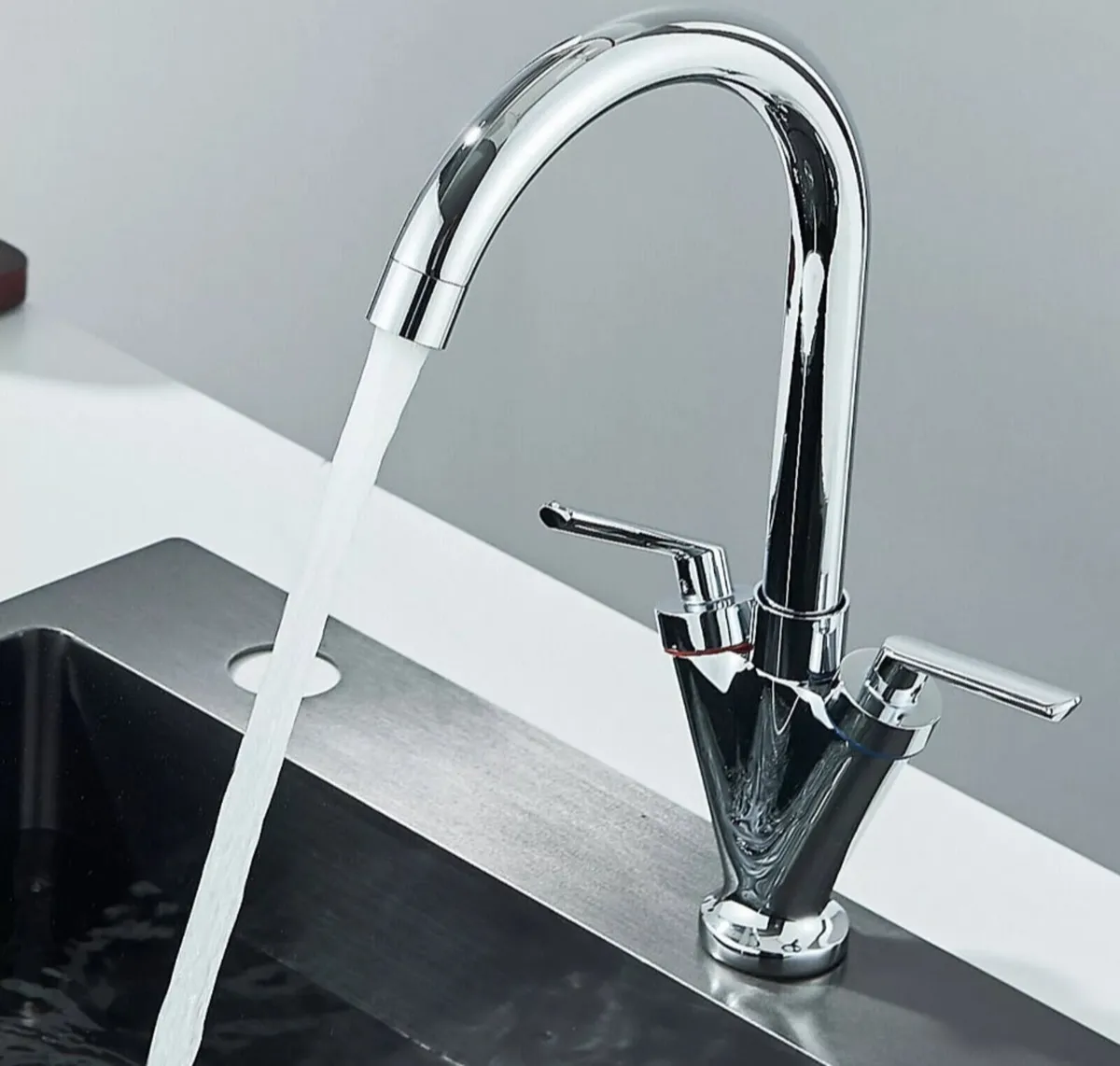Kitchen Sink Mixer Tap Swivel Spout Mono Faucet - Image 2