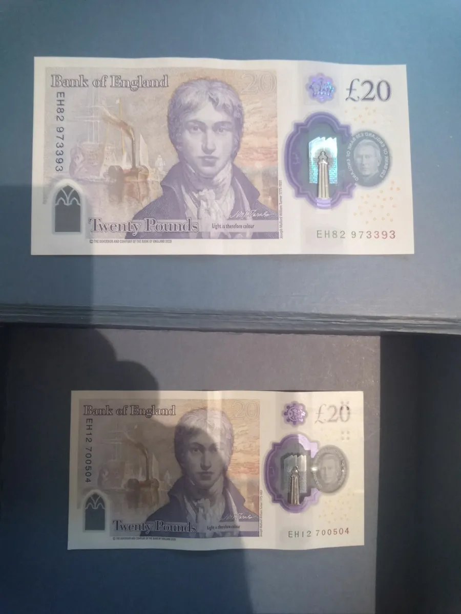 2 x £20 Charles Bank of England Banknotes - Image 2