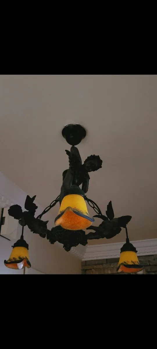 Large Cherub Mirror on stand - Image 4