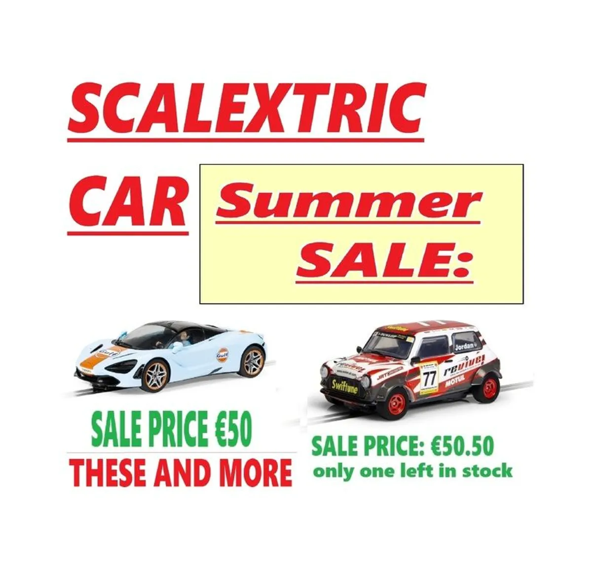 SUMMER SALES:  Scalextric Slot cars - Image 1