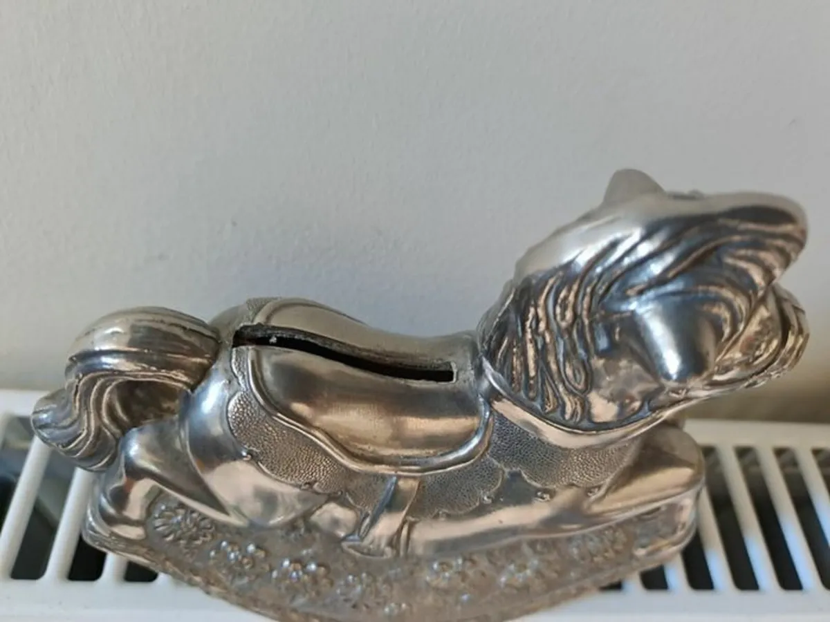 Vintage rocking horse coin box - Image 3